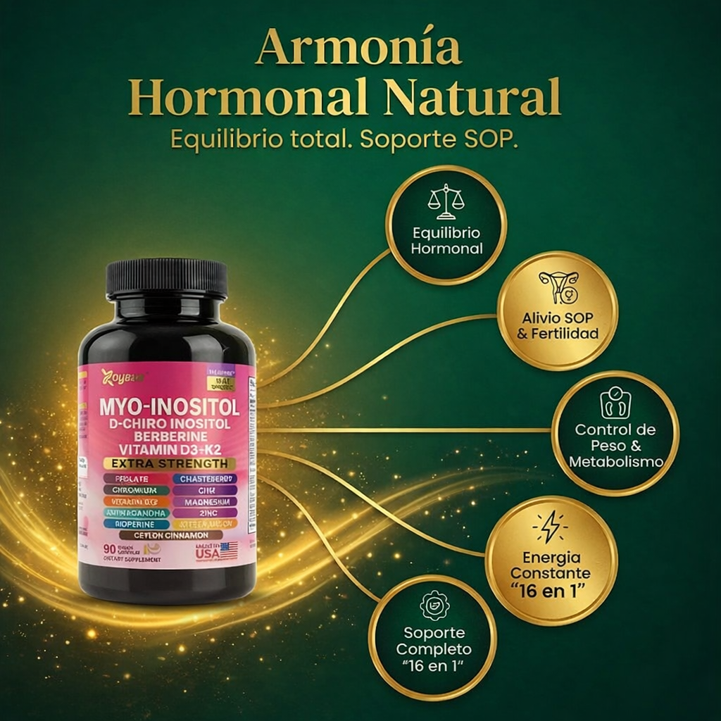 Suplemento hormonal Myo-Inositol (90 cápsulas) - Naturael FemBalance